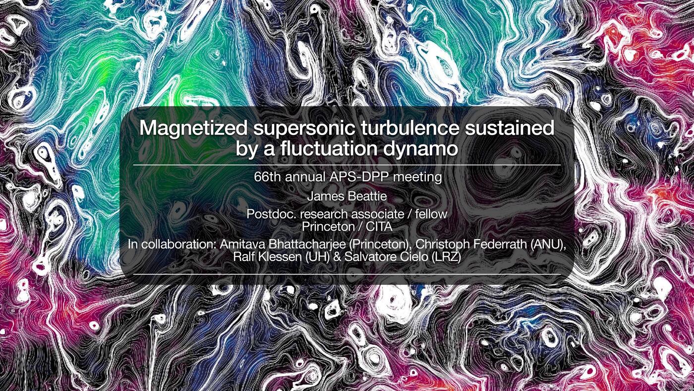 Preview slide for Magnetized supersonic turbulence sustained by a fluctuation dynamo