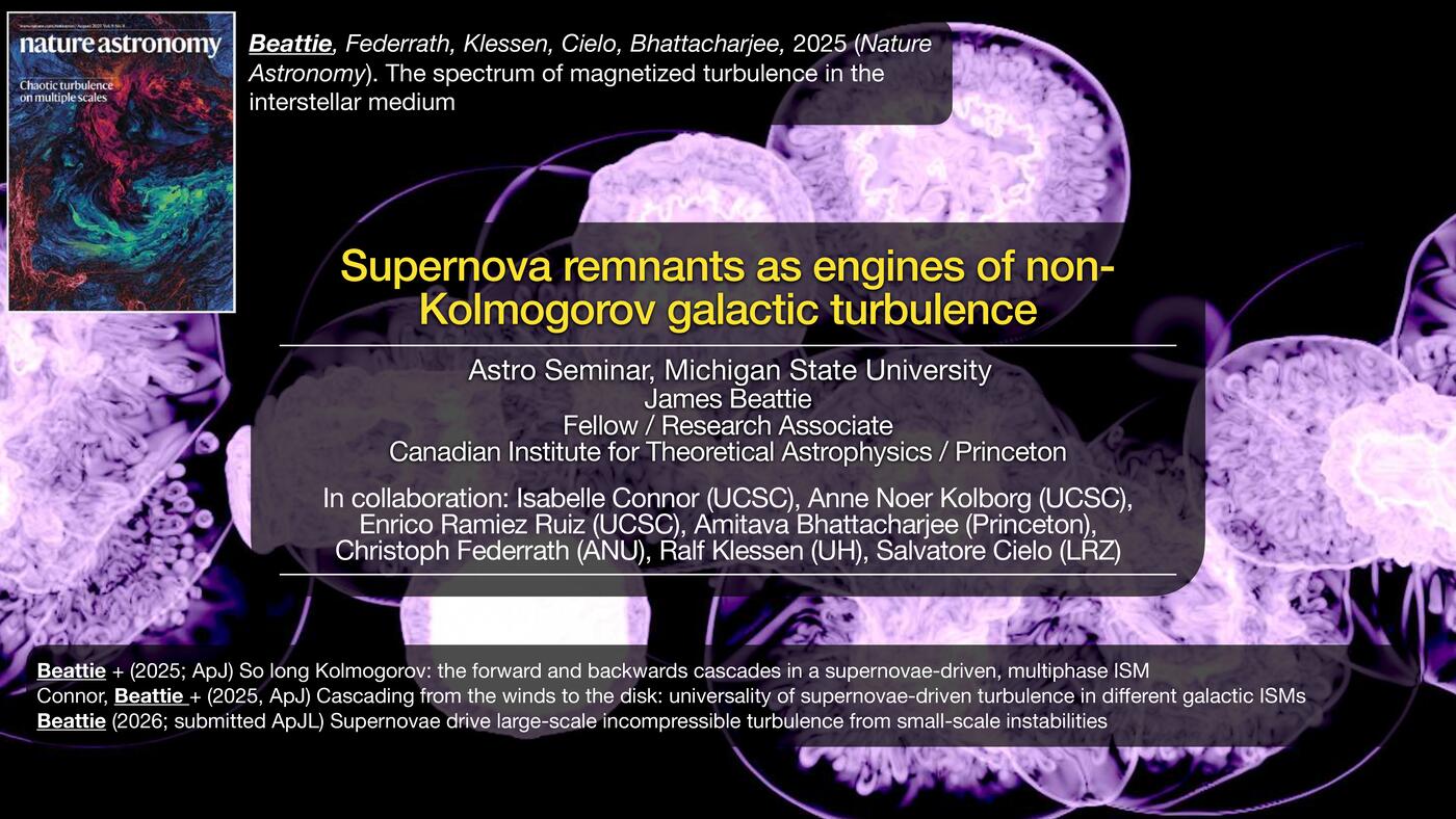 Preview slide for Supernova remnants as engines of non-Kolmogorov galactic turbulence