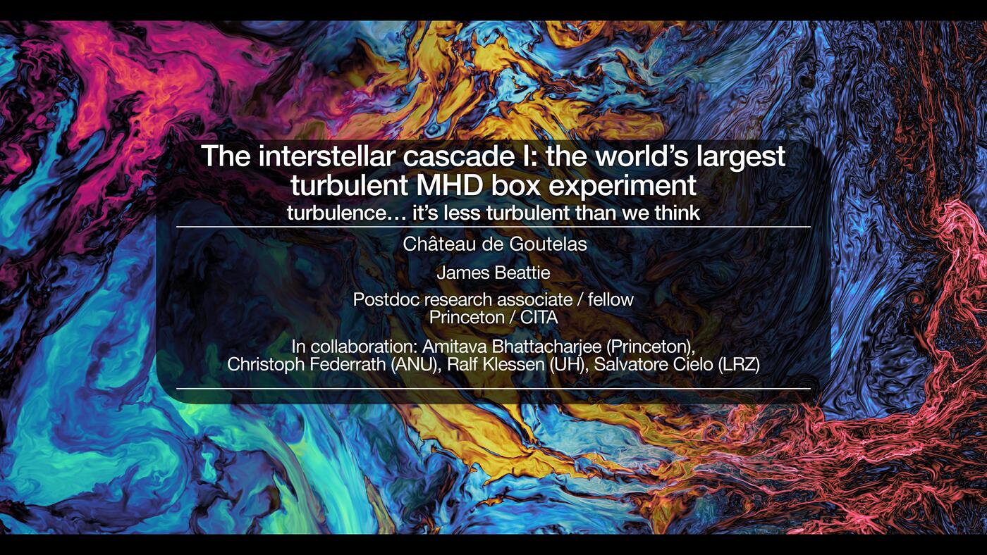 Preview slide for The interstellar cascade I - the world’s largest turbulent MHD box experiment