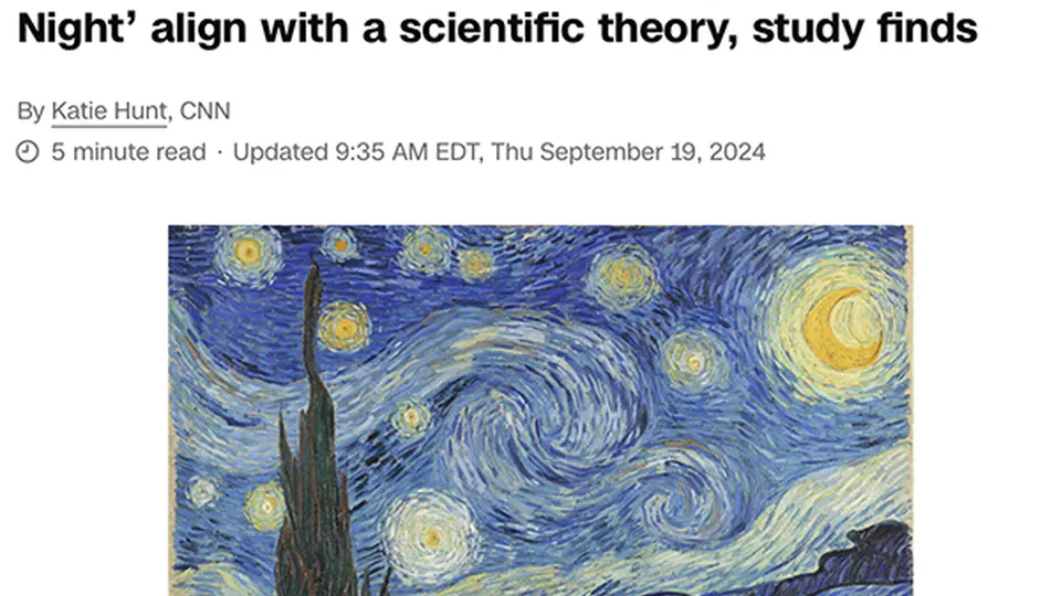 🎉 I was a commentator in a CNN article on the Starry Night