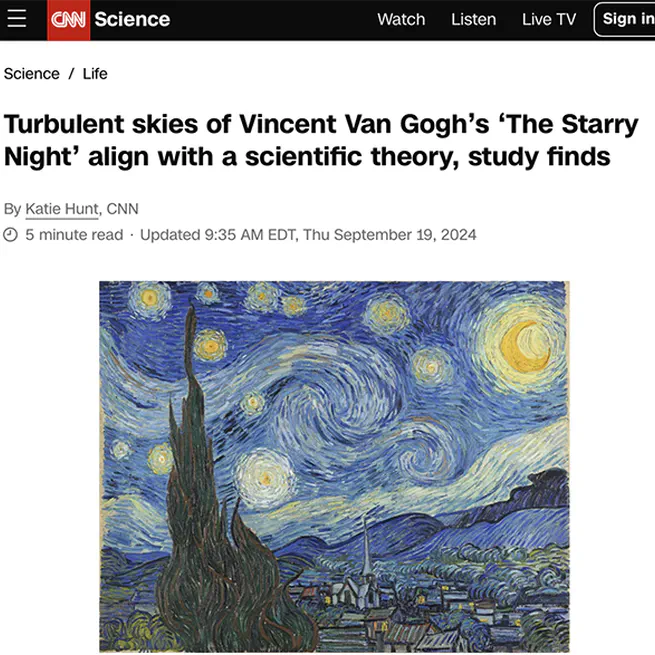 🎉 I was a commentator in a CNN article on the Starry Night