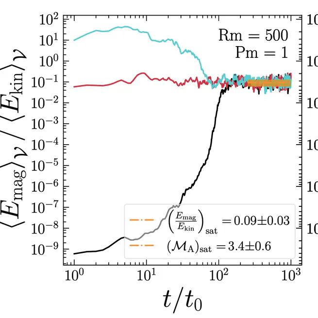 Growth or Decay - I: universality of the turbulent dynamo saturation